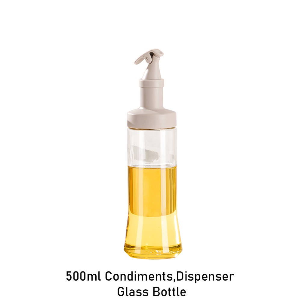 500ML/480ML Circle Seasoning Oil Bottle Glass Oil Dispenser Sesame Oil