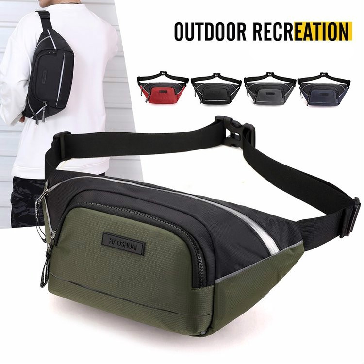 HAOSHUAI ORIGINAL Belt Bag Men Sling Bag Waterproof Crossbody Bag