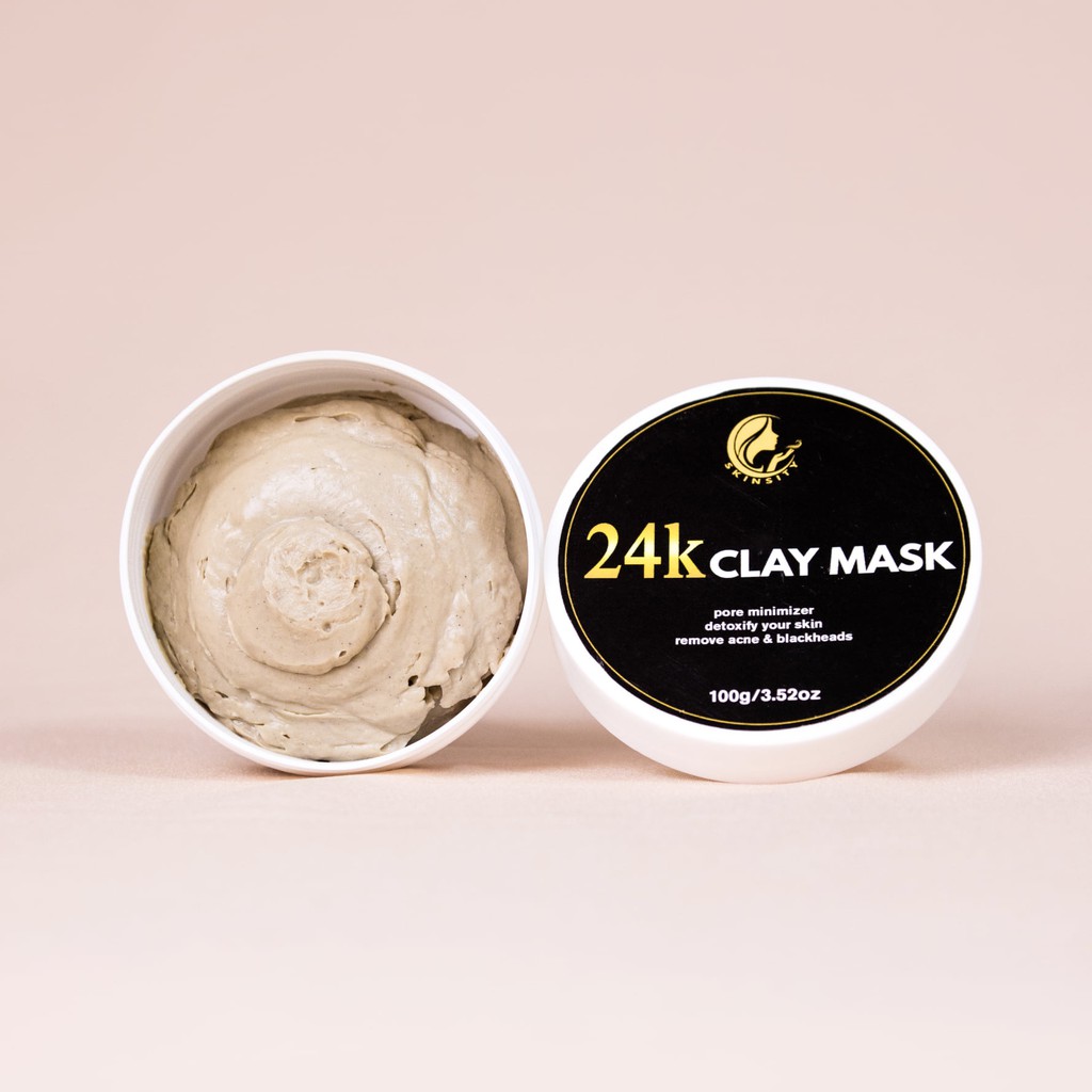 Skinsity 24k Clay Mask Best for acne, glow skin, unclog and shrinks