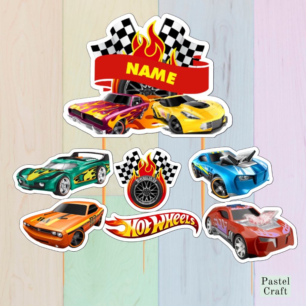 Hot Wheels Customized Cake Topper For Birthday Party Events Celebrations Shopee Philippines