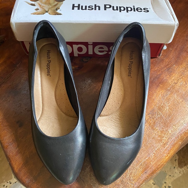 Hush puppies black on sale shoes