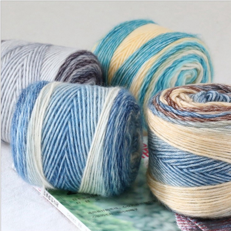 Ready Stock 100 G/ball Soft Cake Cotton Yarn Wool Blend Fancy Hand ...