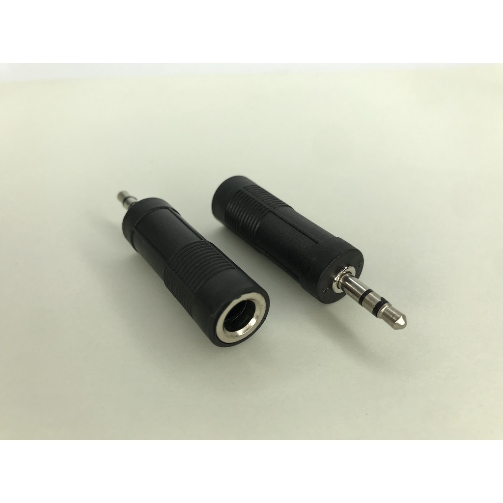PL 6.35mm FEMALE to 3.5mm MALE TS STEREO PLUG CONNECTOR AUDIO CONVERTER ...