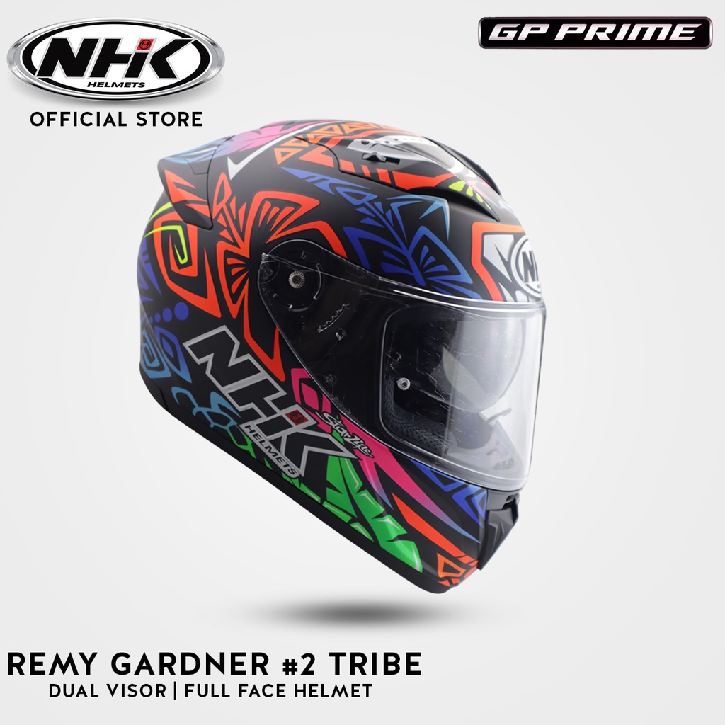 NHK Helmet GP PRIME Remy Gardner #2 Tribe DOFT Face Dual Visor | NHK ...