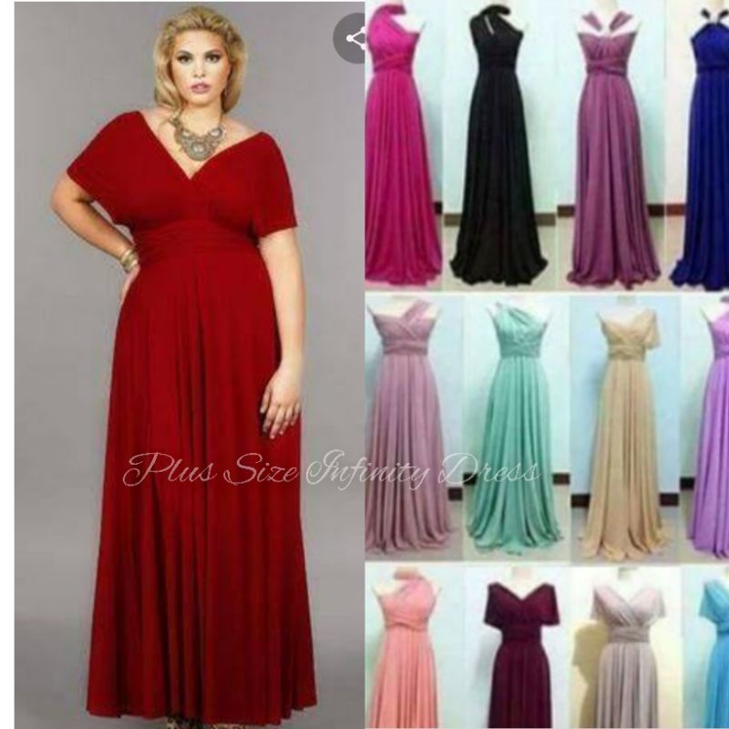 Infinity dress style for plus outlet size