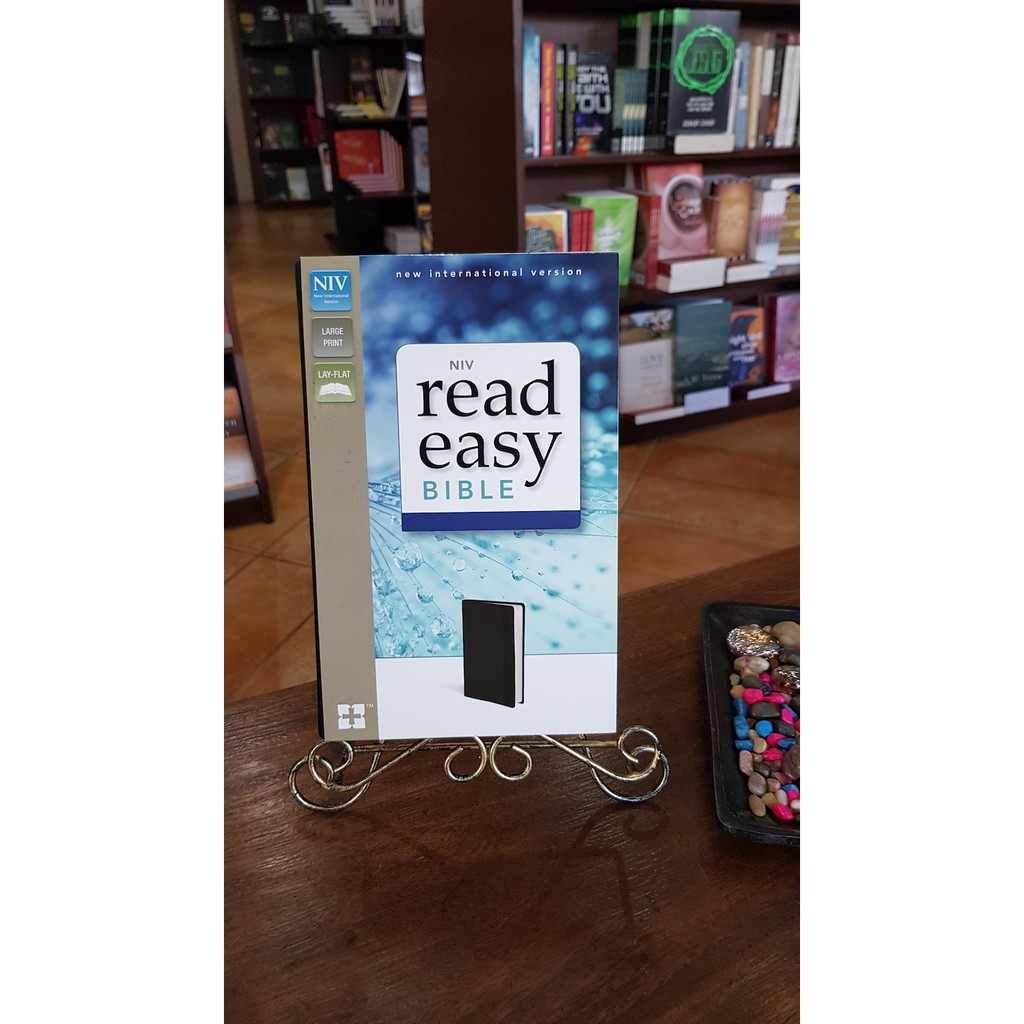 NIV Read Easy Bible (Large Print, Imitation Leather, Black) Shopee