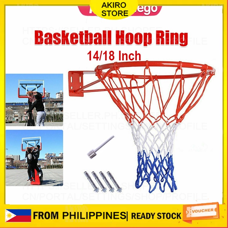 14/18 inch Standard Basketball Hoop Ring Net Wall Mounted Basketball ...