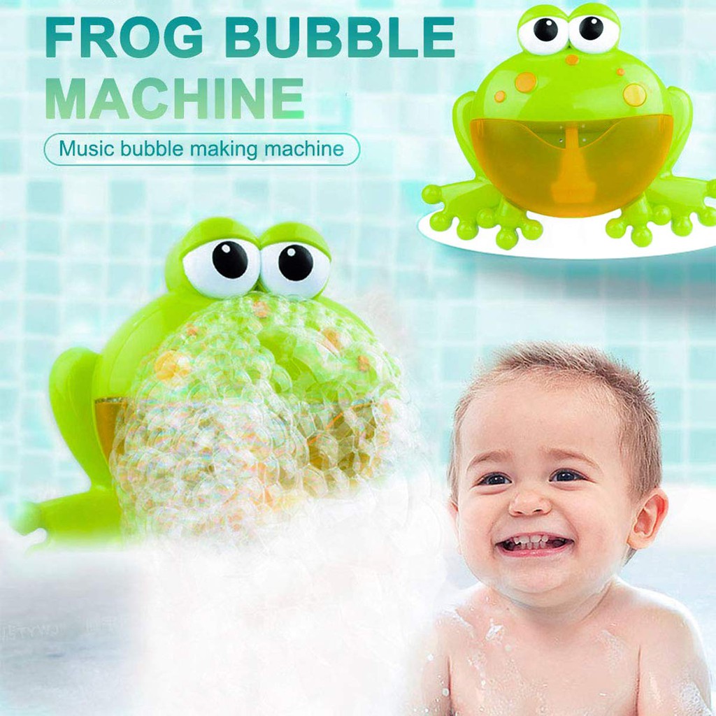 Froggie Bubble Blower Newborns Baby Bath Bubble Machine Shopee