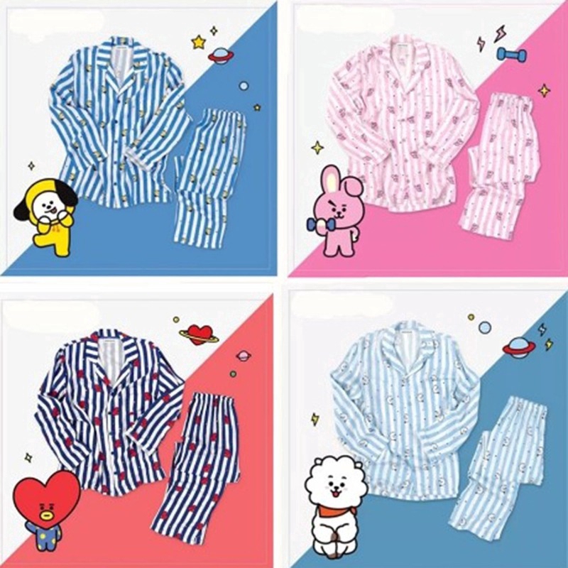 COD Pajamas BTS surrounding cute home wear casual wear two piece