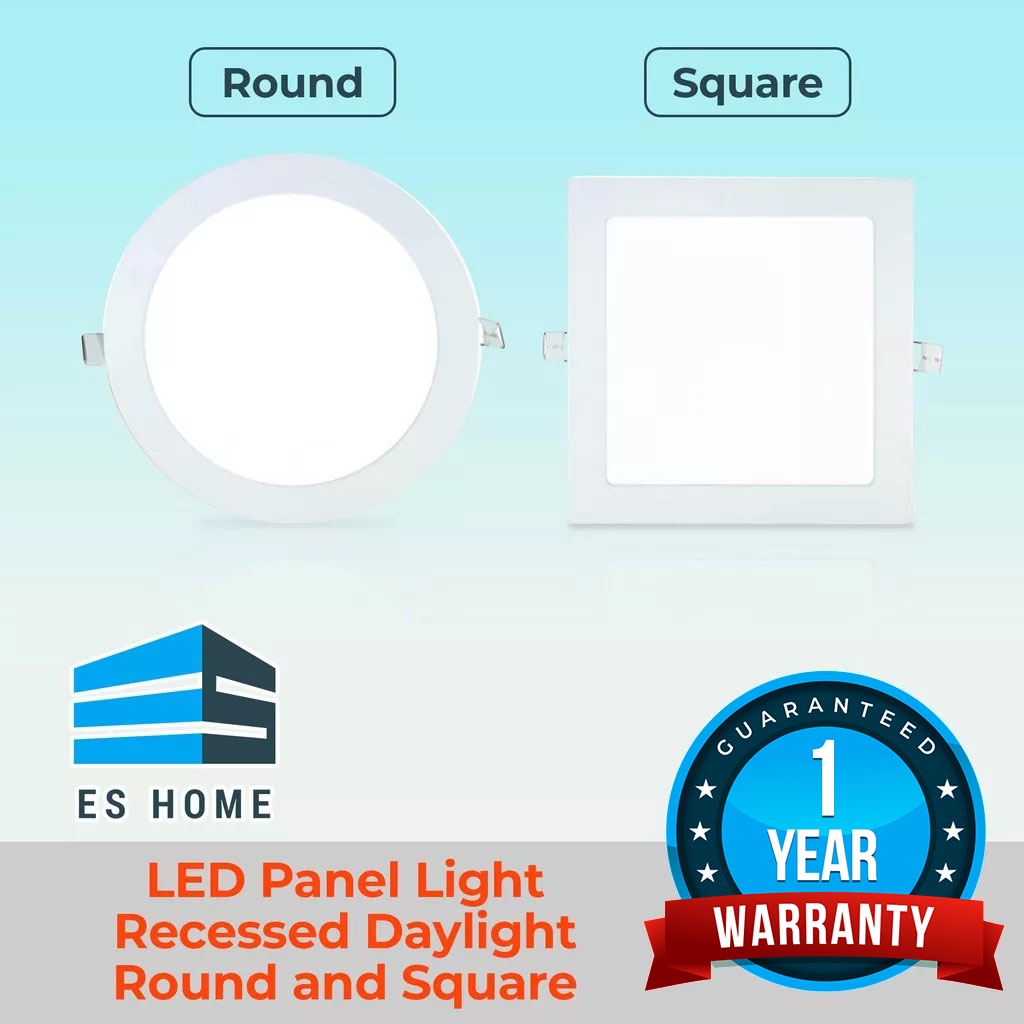 ES Recessed LED Panel Light Daylight 3W 6W 12W 18W (Downlight Ceiling