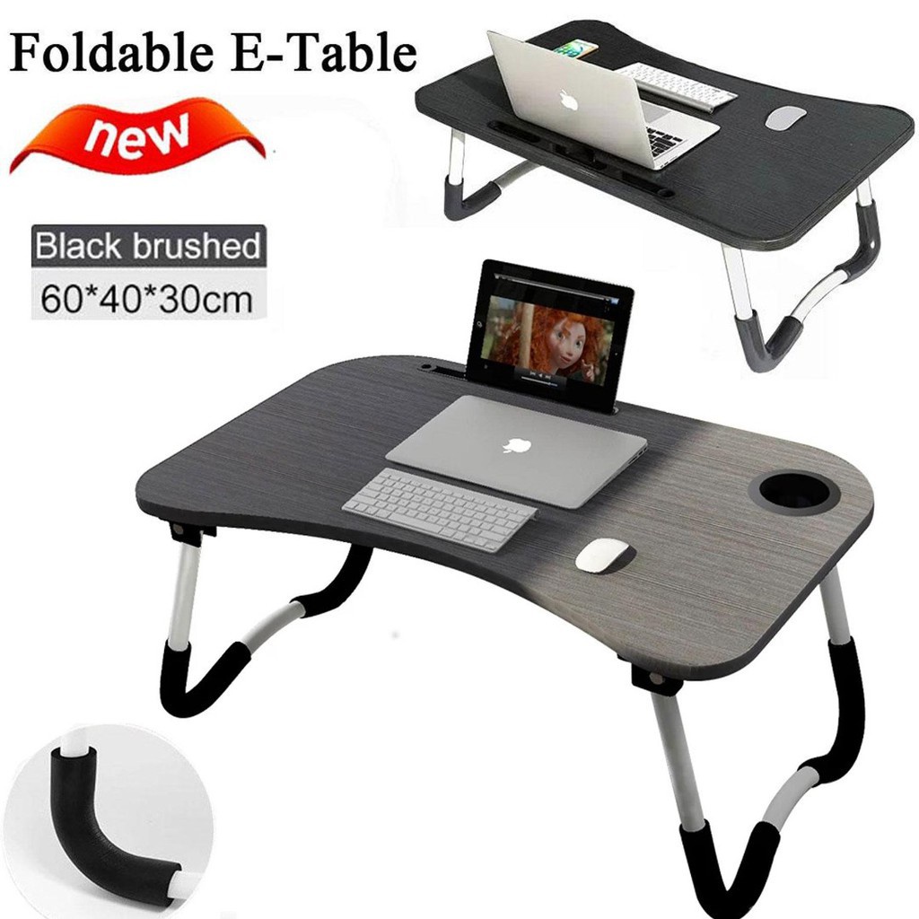 60×40×28CM Foldable Wooden Computer Bed Table Laptop Office Desk