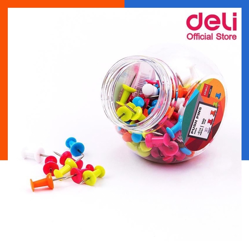 Color Pin Board Map Paper Fastener Deli Box Of 35/50/100 Push Peg US ...