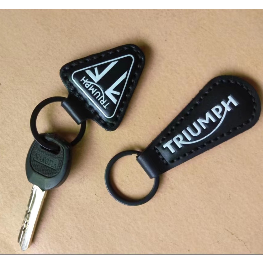 Triumph Motorcycle Genuine Leather Keychain Shop Customized Gift T120 ...
