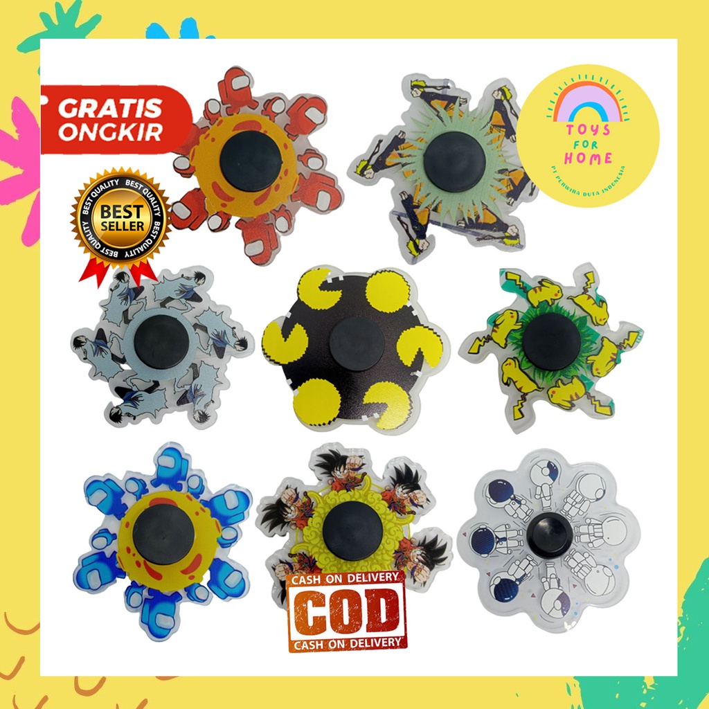 Toysforhome 3D Cartoon Characters Animation Gyro Fidget Spinner ...