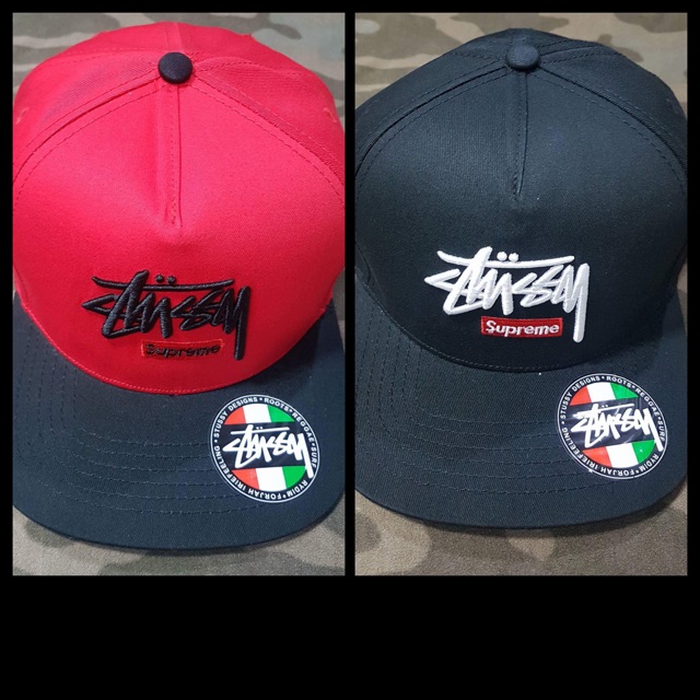 Stussy x supreme store cap