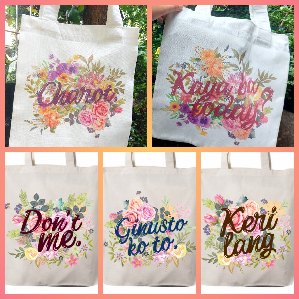 FUNNY TAGALOG ZIPPER TOTEBAGS Tagalog Gen Z Slang Statement Tote Bags