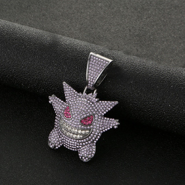 Iced out ghost on sale pendant