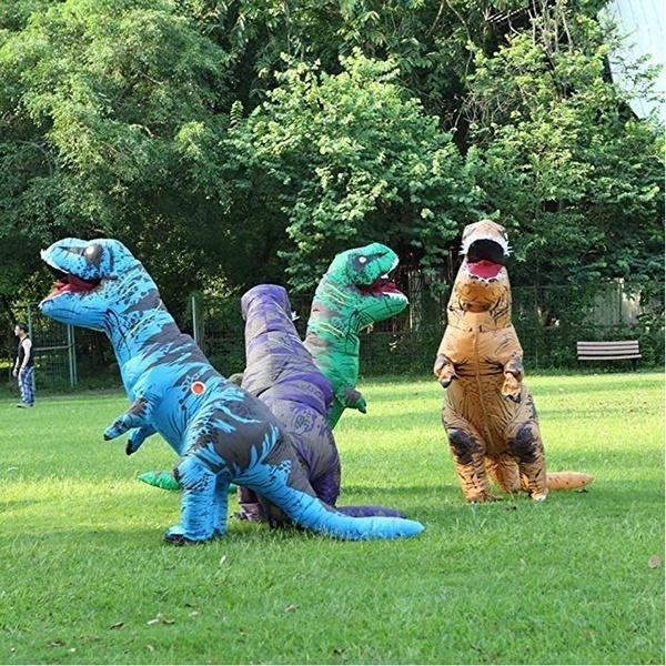 Unisex Adults Cosplay Inflatable Costumes Men Women Inflatable Dinosaur ...