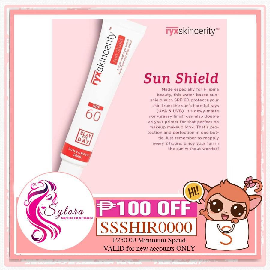 Face Sunscreen ♂COD! Ryx Skincerity Sunshield SPF60 (20ml) | Shopee ...