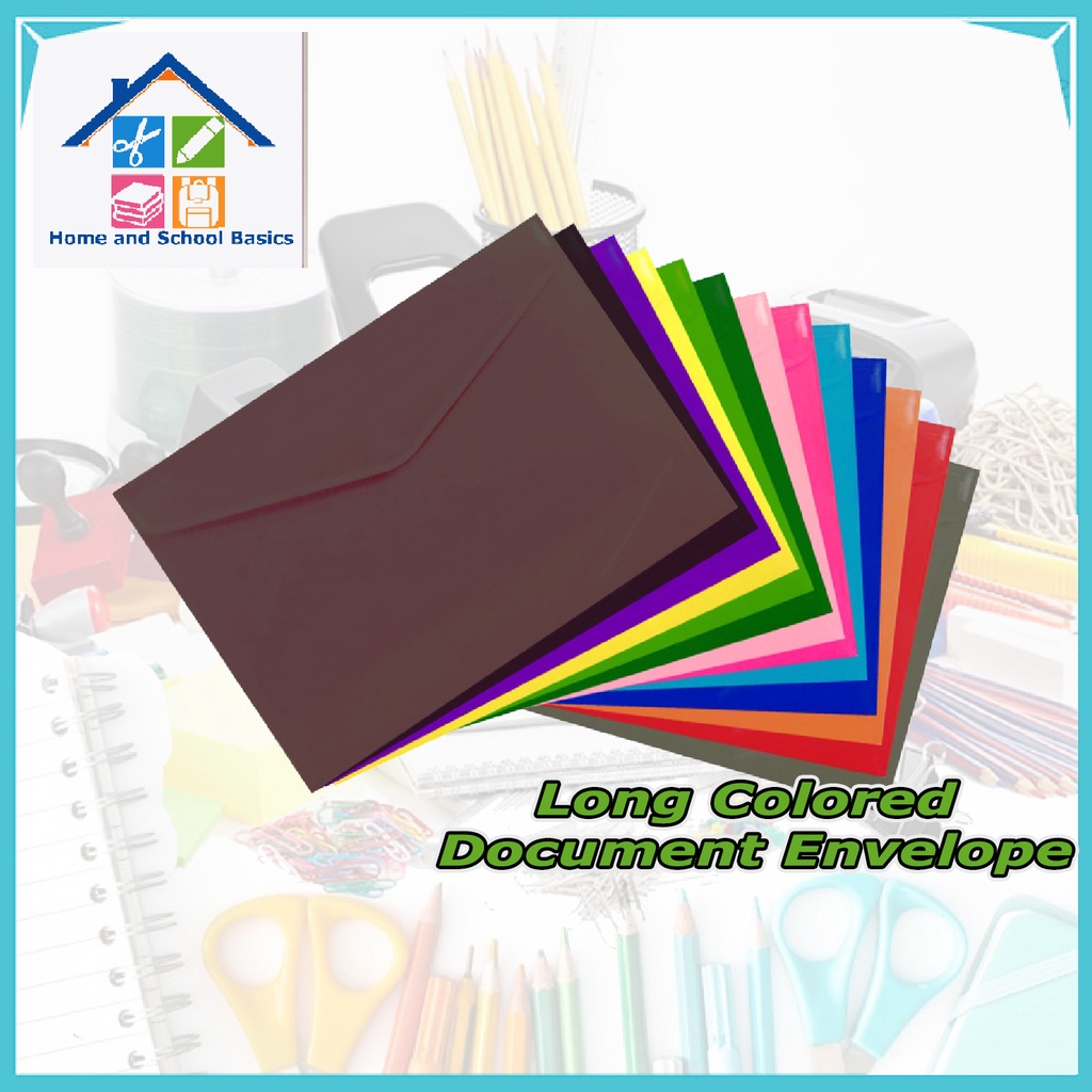 Colored Document Envelope (Long) - Best for Documents Filing - Sold per ...