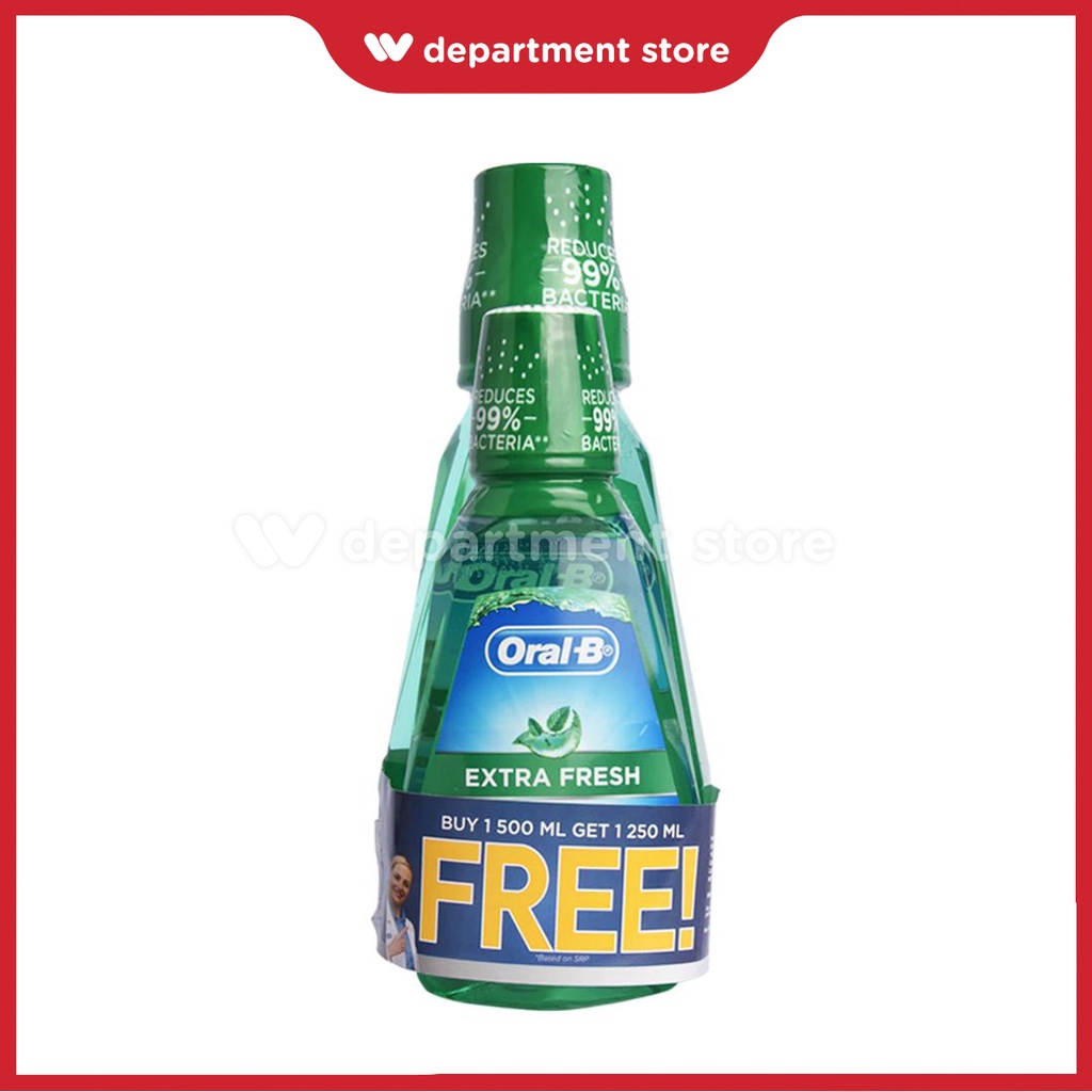 ORAL-B Mouthwash Extra Fresh 500mL + 250ml | Shopee Philippines