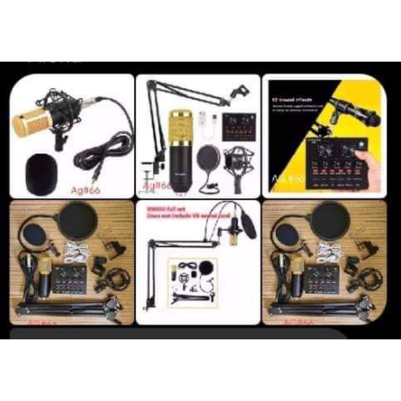 BM 800 CONDENSER MICROPHONE SET WITH V8 SOUND CARD Shopee Philippines
