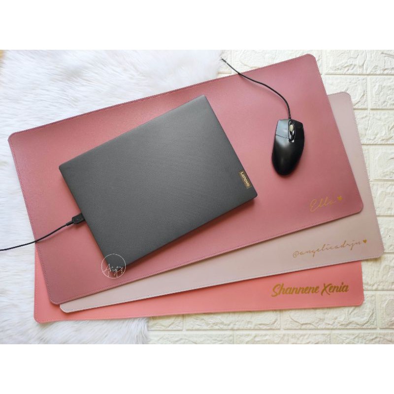 ARTSY PH Personalized Customized Leather Laptop Computer Desk Mat