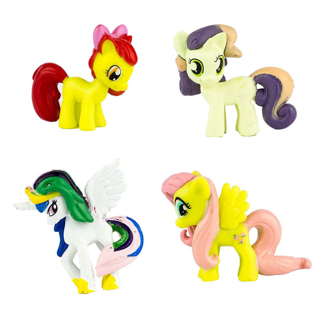 Set Of 12 My Little Pony Toy Action Figures Rainbow Dash Cake Toppers