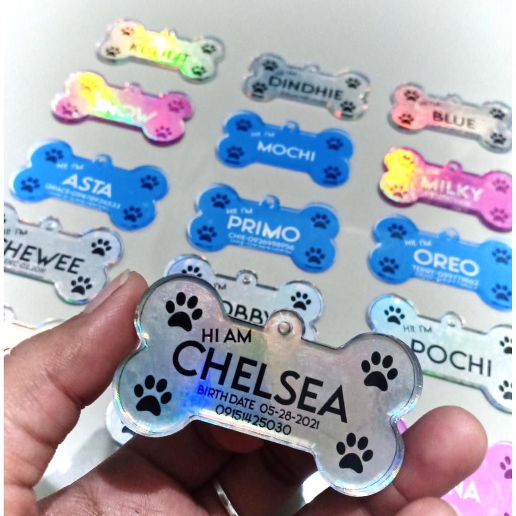 Acrylic dog outlet tags