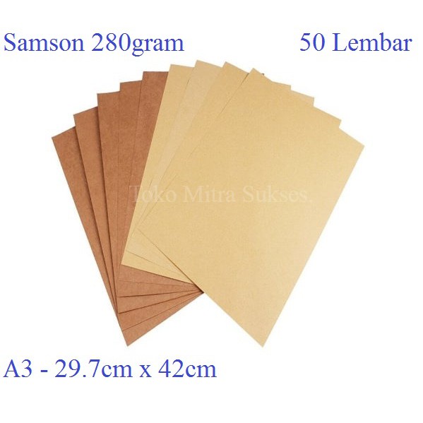 50 Sheets of Samson Kraft A3 Paper 280 grams | Shopee Philippines
