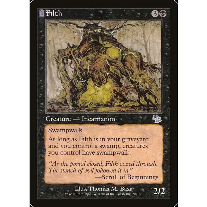 Magic the Gathering : Filth - JUD - UC MTG Black Incarnation | Shopee ...