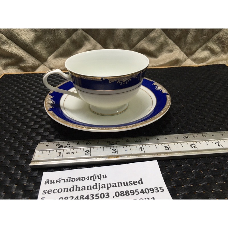 Tea cup set, Japanese coffee cup set, HONY BONE, new condition, blue