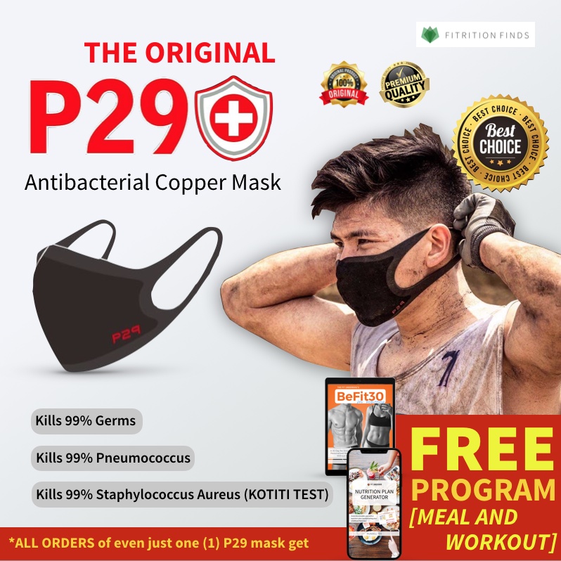 P29 Sports Copper Mask (1 piece) - Reusable and Washable | Shopee ...