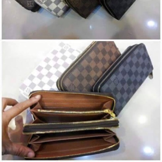 authentic louis vuitton double zipper wallet