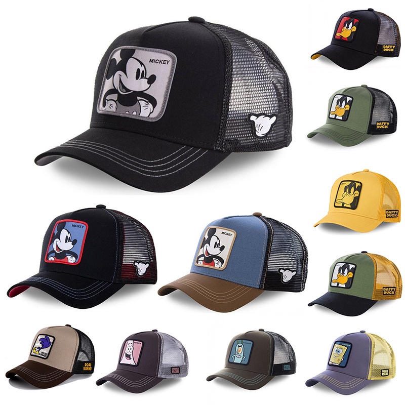 caps for men Disney Cartoon daffy duck mickey mous spongebob Embroidery ...