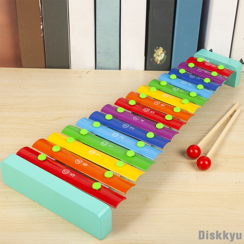 [12] Multi-colored Kids Xylophone Toy 15 Note Rhythm Music Cognition ...