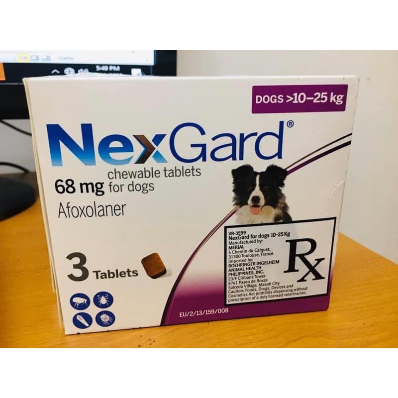 Nexgard 68mg removes tick and pleas pamatay garapata Shopee