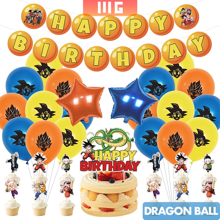 DragonBall Theme Birthday Party Set SonGoku Decorations Birthday