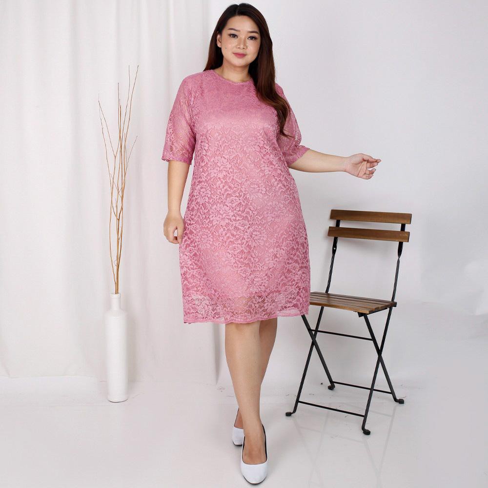 dress brokat modern big size Dress Brokat Modern Jumbo Baju Pesta Wanita Brukat Kondangan XXL Big -  Navy, XXL Ld 110-120 di Pilonino Store