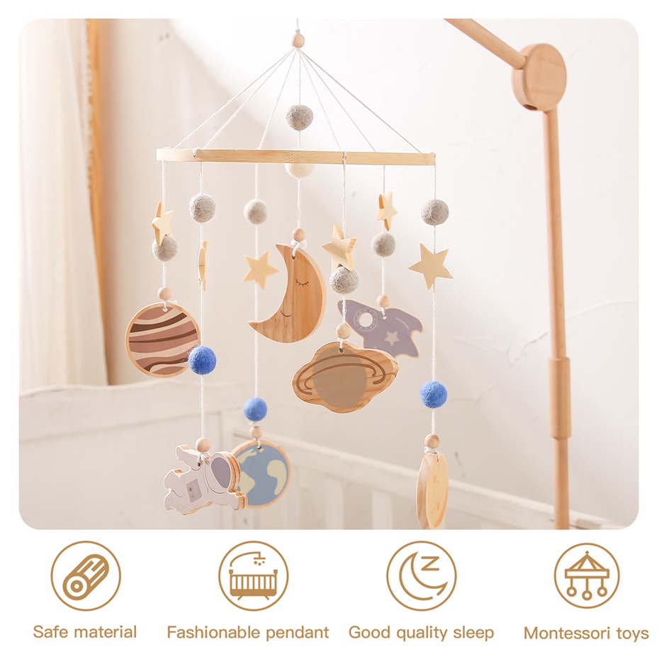 Baby Mobile Rattles Toys Baby Toys 0 12 Months Carousel Crib Holder Baby Mobile To Bed Bed Bell Mom Handmade Toys for Newborns