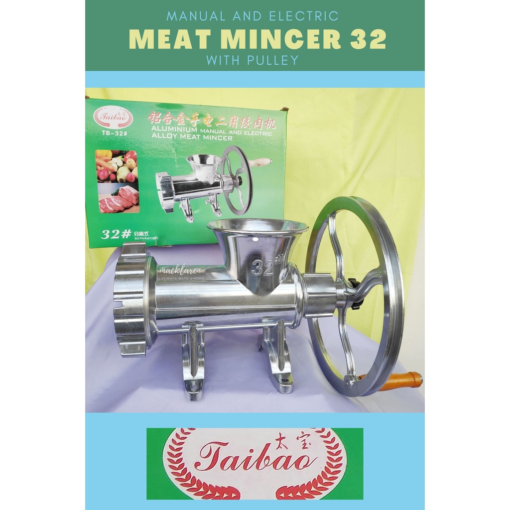 Meat grinder deals with pulley