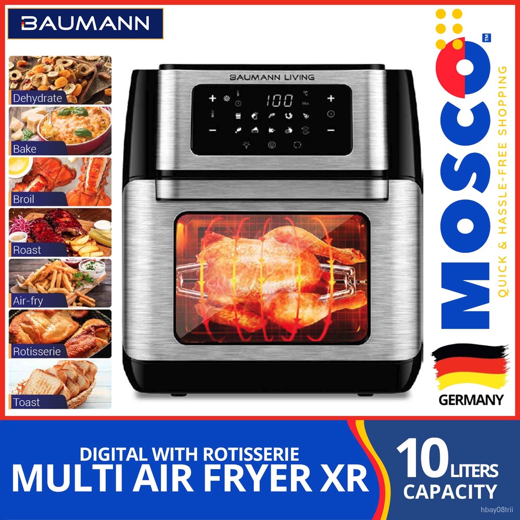 Baumann Multi Air Fryer XR with Rotisserie | Fits Whole Chicken | 10 ...