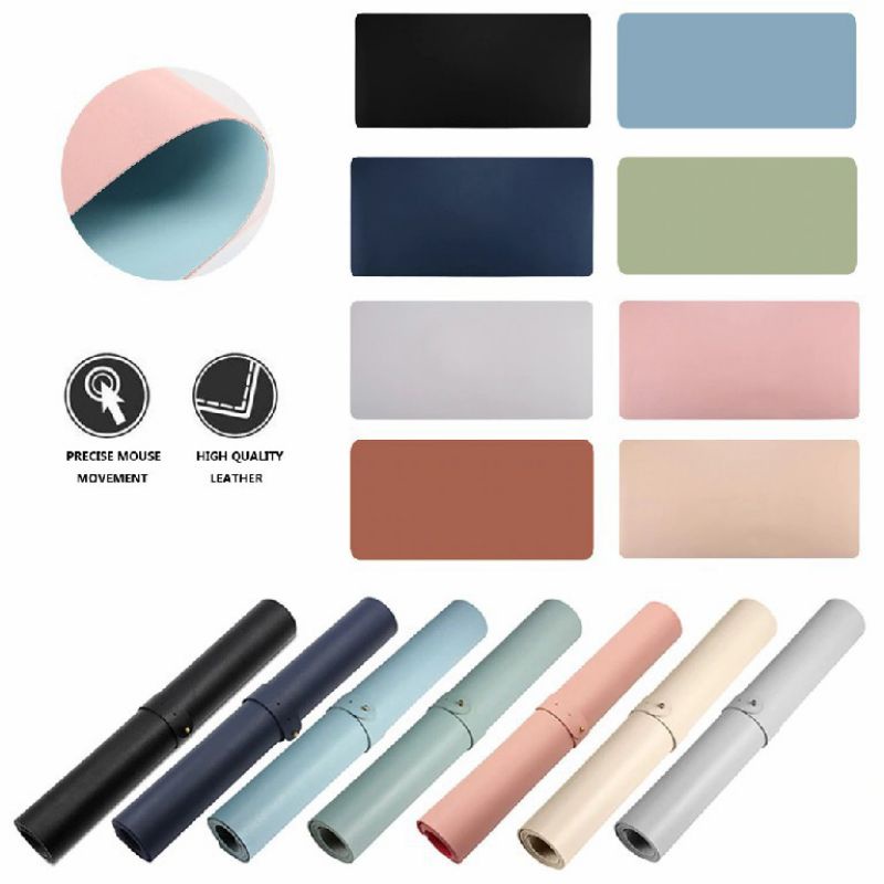 E-Watercolor Plants Large Mouse Pad – 24x14 Inch Dual-Side PU Leather Desk Mat, Waterproof & Non-Slip - View #10