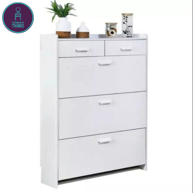 SOMMER Slim Flip Shoe Rack Cabinet Nordic Modern Minimalist 80 x