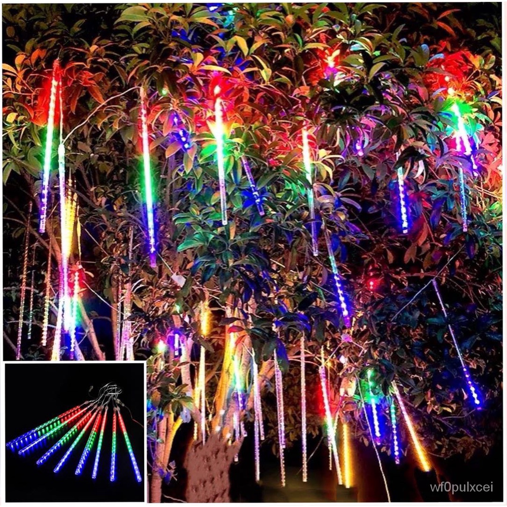 qKJE 30CM MABUHAYN Meteor Shower LED light Christmas 8 in 1 Tubes light Christmas Lights