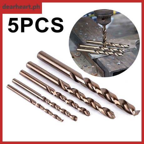 5PCS M35 HSS-CO cobalt drill bit set for metal and concrete 4/5/6/8 ...