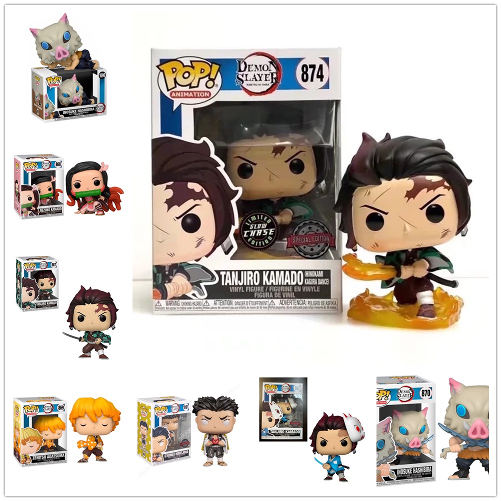 Funko Pop Demon Slayer Tanjirou Nezuko Chaveiro Agatsuma Zenitsu