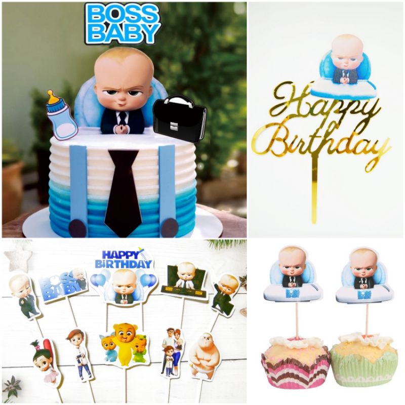 Boss Baby Theme Birthday Cake & Cupcake Topper Set | Shopee Philippines