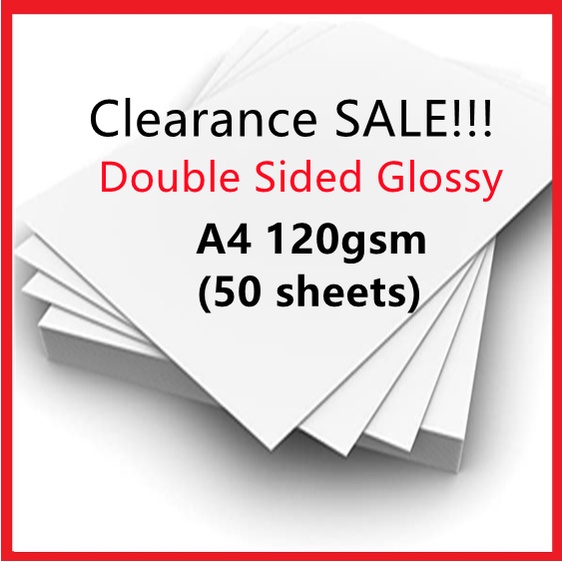 SALE!!! Double sided Glossy Photo Paper 120gsm A4 (50 Sheets) 3.0