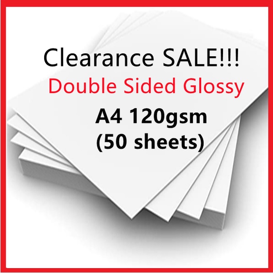 SALE!!! Double sided Glossy Photo Paper 120gsm A4 (50 Sheets) 3.0 ...